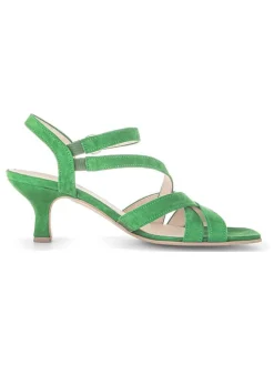 Leder-Sandaletten in Grün><noscript><img width=