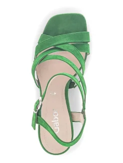 Leder-Sandaletten in Grün><noscript><img width=