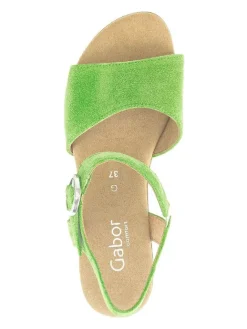 Leder-Sandaletten in Grün><noscript><img width=