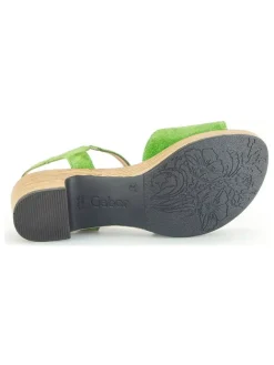 Leder-Sandaletten in Grün><noscript><img width=