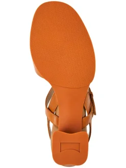 Camper Sandalen^Leder-Sandaletten in Hellbraun