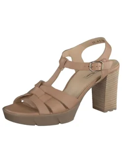 Paul Green Sandalen^Leder-Sandaletten in Hellbraun