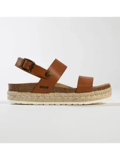 Leder-Sandaletten in Hellbraun>BACKSUN Outlet