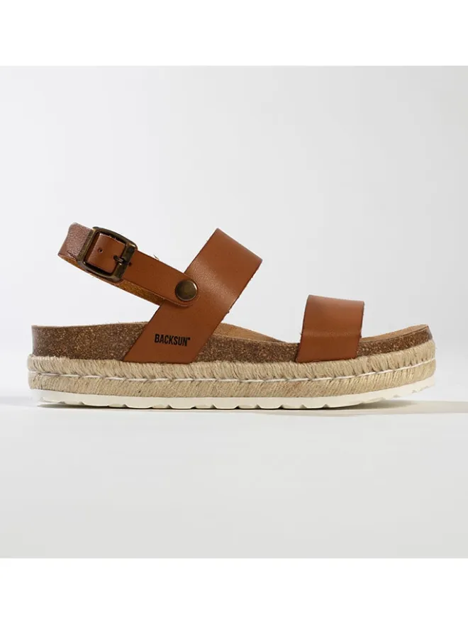 Leder-Sandaletten in Hellbraun>BACKSUN Outlet