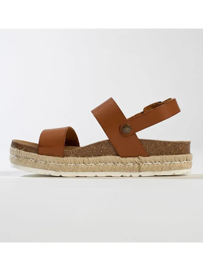 Leder-Sandaletten in Hellbraun>BACKSUN Outlet