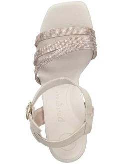 Leder-Sandaletten in Hellbraun><noscript><img width=