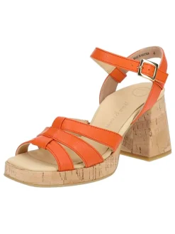 Paul Green Sandalen^Leder-Sandaletten in Orange