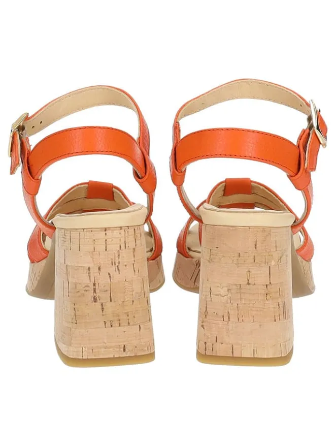 Paul Green Sandalen^Leder-Sandaletten in Orange