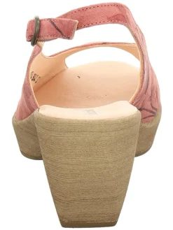 Leder-Sandaletten in Pink><noscript><img width=