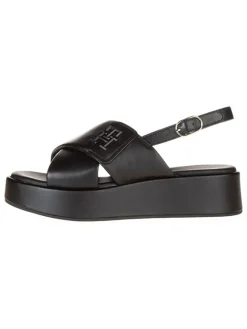 Leder-Sandaletten in Schwarz>Tommy Hilfiger Shoes Discount