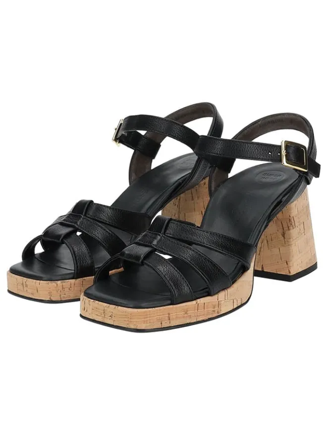 Leder-Sandaletten in Schwarz>Paul Green New