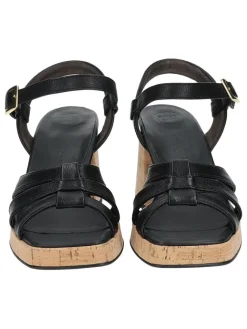 Leder-Sandaletten in Schwarz><noscript><img width=