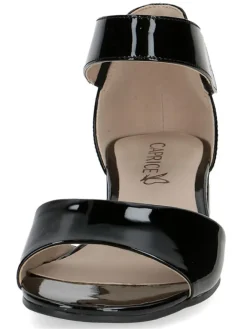 Leder-Sandaletten in Schwarz><noscript><img width=