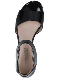 Leder-Sandaletten in Schwarz><noscript><img width=