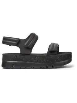 Camper Sandalen^Leder-Sandaletten in Schwarz