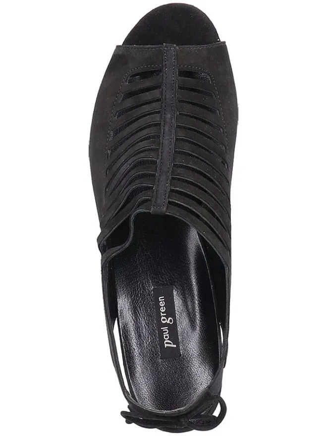 Paul Green Sandalen^Leder-Sandaletten in Schwarz
