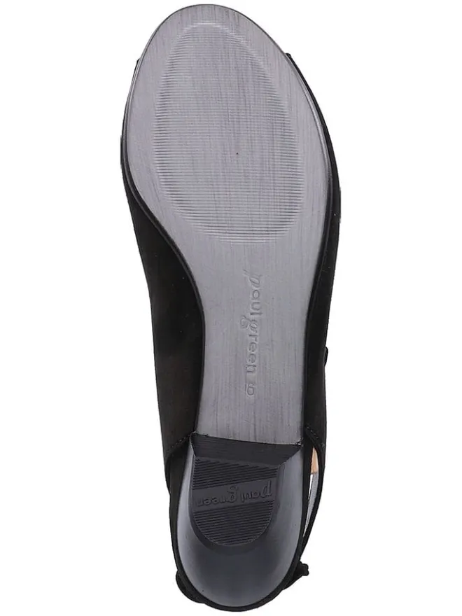 Paul Green Sandalen^Leder-Sandaletten in Schwarz