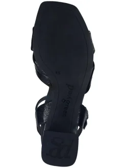 Paul Green Sandalen^Leder-Sandaletten in Schwarz