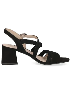 Leder-Sandaletten in Schwarz><noscript><img width=