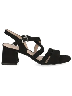 Leder-Sandaletten in Schwarz><noscript><img width=