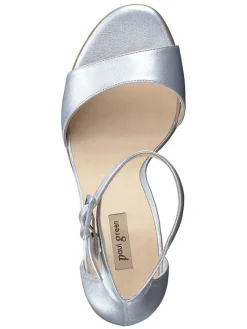 Paul Green Sandalen^Leder-Sandaletten in Silber