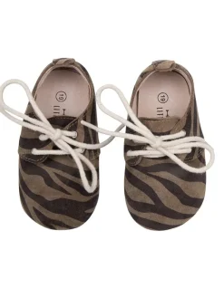 LITTLE INDIANS Halbschuhe^Leder-Schnürschue in Braun/ Schwarz