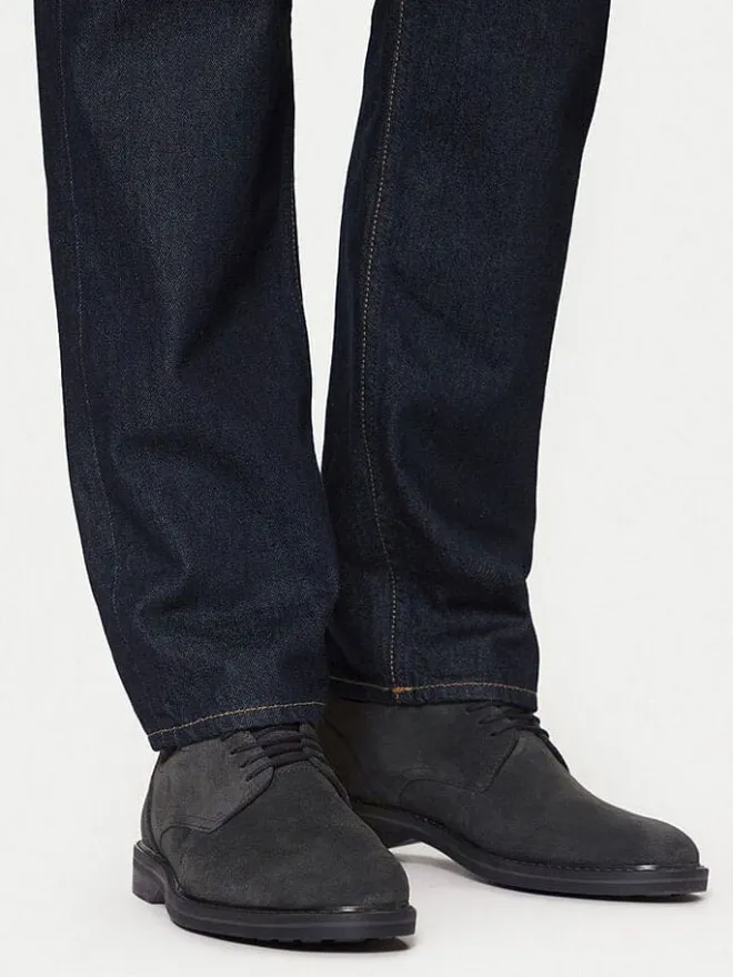 Clarks Schnürschuhe^Leder-Schnürschuhe "Aldwin" in Anthrazit