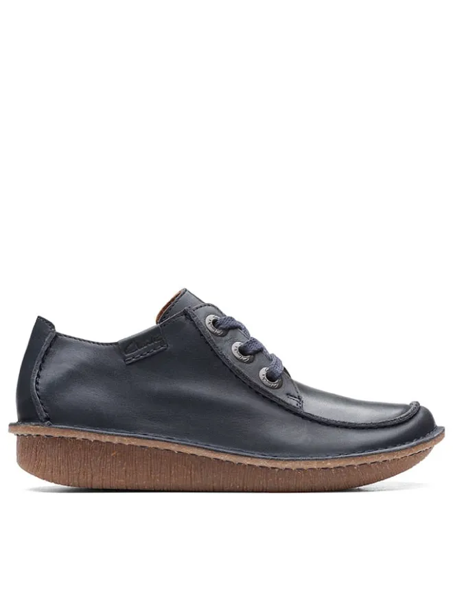 Clarks Schnürschuhe^Leder-Schnürschuhe "Funny Dream" in Dunkelblau