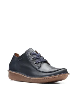 Clarks Schnürschuhe^Leder-Schnürschuhe "Funny Dream" in Dunkelblau
