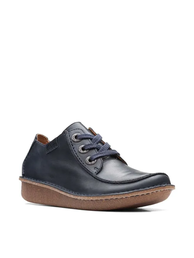 Clarks Schnürschuhe^Leder-Schnürschuhe "Funny Dream" in Dunkelblau