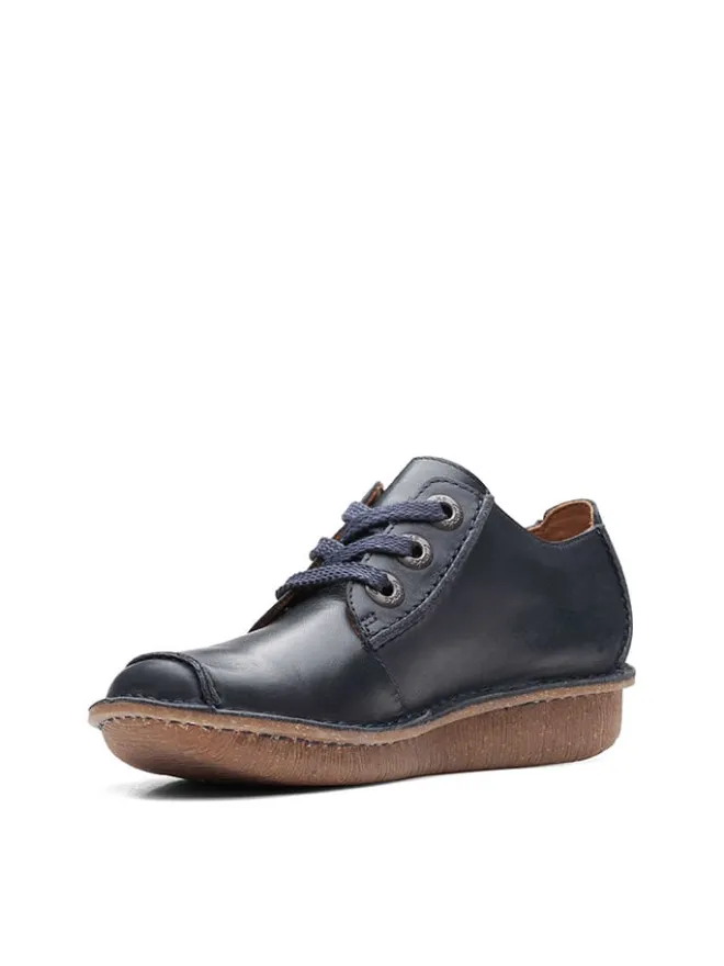 Clarks Schnürschuhe^Leder-Schnürschuhe "Funny Dream" in Dunkelblau