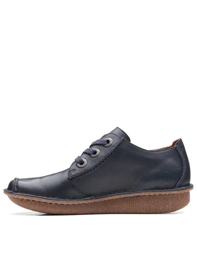 Clarks Schnürschuhe^Leder-Schnürschuhe "Funny Dream" in Dunkelblau