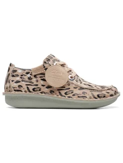Clarks Schnürschuhe^Leder-Schnürschuhe "Funny Dream" in Beige/ Schwarz