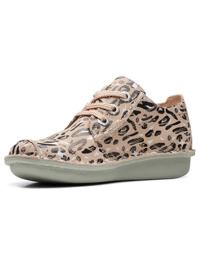Clarks Schnürschuhe^Leder-Schnürschuhe "Funny Dream" in Beige/ Schwarz