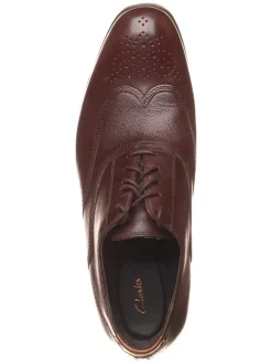 Leder-Schnürschuhe ''Gilmore Wing'' in Dunkelbraun><noscript><img width=
