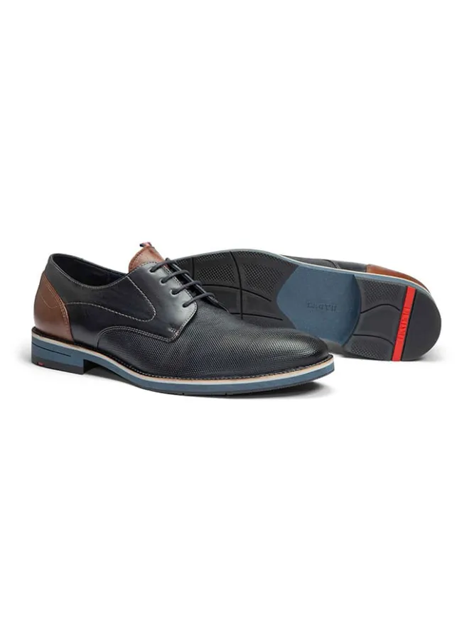 LLOYD Schnürschuhe^Leder-Schnürschuhe "Harris" in Dunkelblau/ Braun