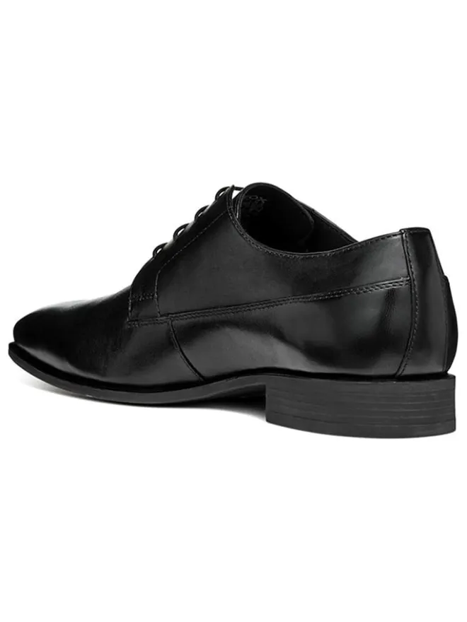 Geox Schnürschuhe^Leder-Schnürschuhe "High Life" in Schwarz