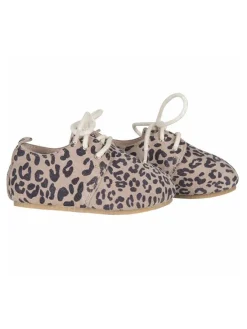 LITTLE INDIANS Halbschuhe^Leder-Schnürschuhe in Beige/ Schwarz