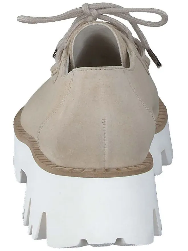 Leder-Schnürschuhe in Beige/ Weiß>Paul Green Best