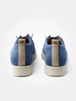Leder-Schnürschuhe in Blau><noscript><img width=