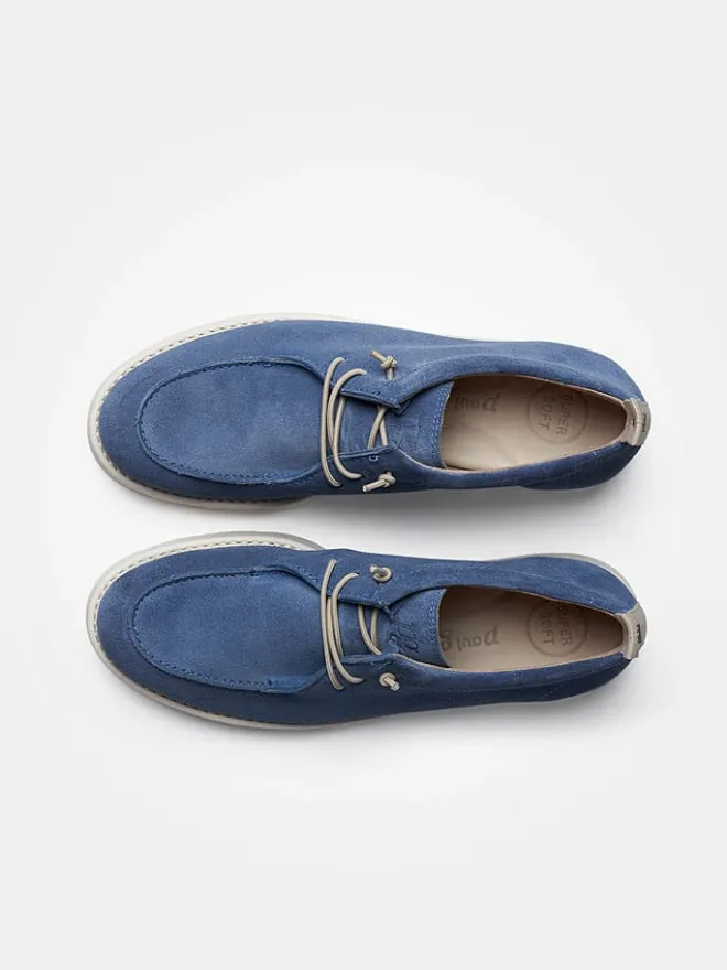 Leder-Schnürschuhe in Blau>Paul Green Online