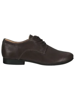 Leder-Schnürschuhe in Braun><noscript><img width=