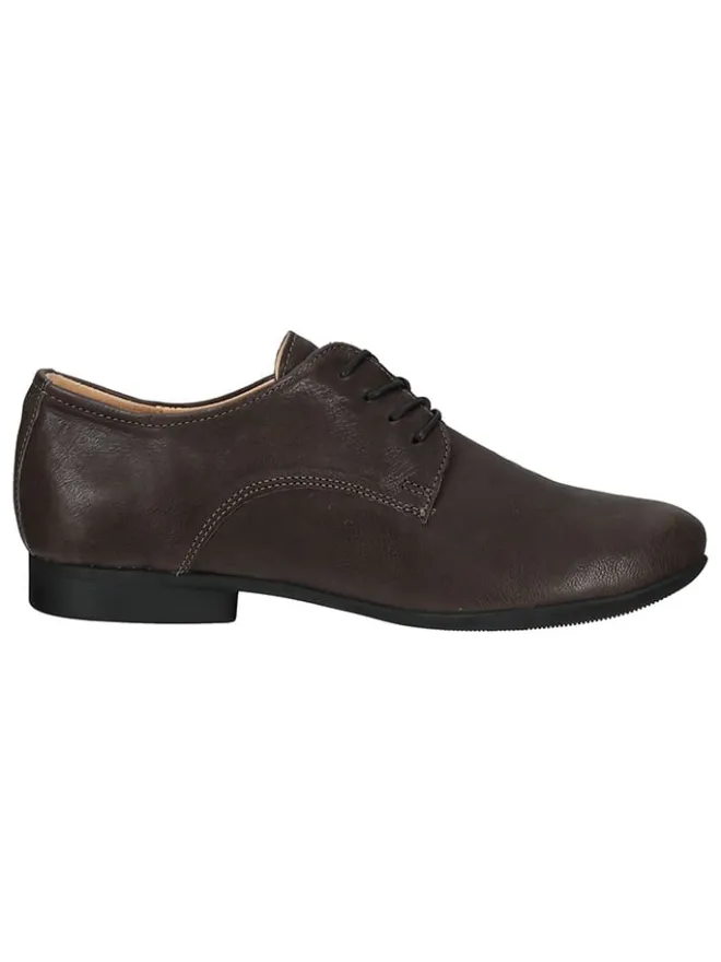 Leder-Schnürschuhe in Braun>Think! Outlet
