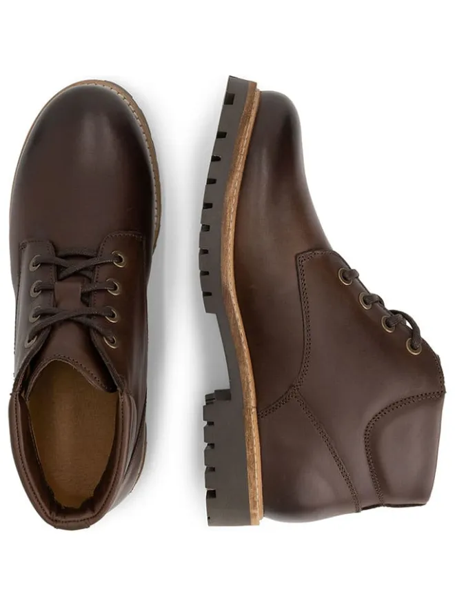 Leder-Schnürschuhe in Braun>TRAVELIN' Online