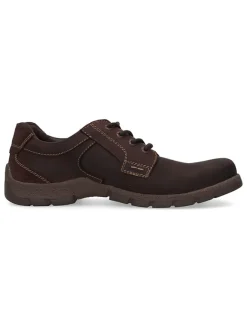 Leder-Schnürschuhe in Braun><noscript><img width=