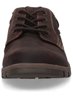 Leder-Schnürschuhe in Braun><noscript><img width=