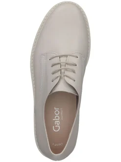 Gabor Schnürschuhe^Leder-Schnürschuhe in Creme