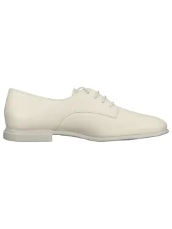 Leder-Schnürschuhe in Creme><noscript><img width=