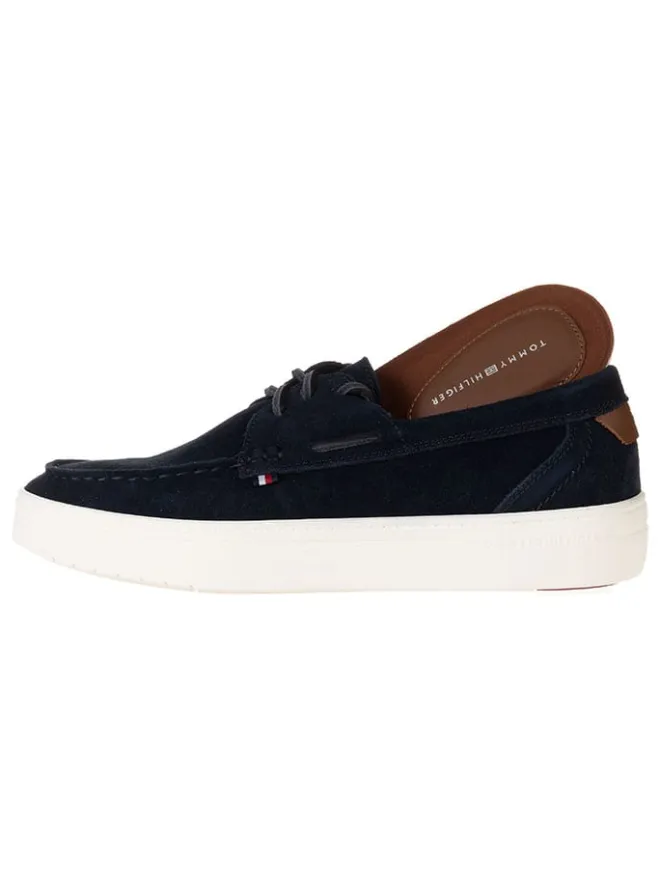 Tommy Hilfiger Schnürschuhe^Leder-Schnürschuhe in Dunkelblau