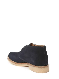 Leder-Schnürschuhe in Dunkelblau>Frank Daniel New